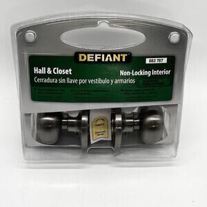 Defiant Hartford Satin Nickel Hall/Closet Passage Door Knob # 883-767 NEW